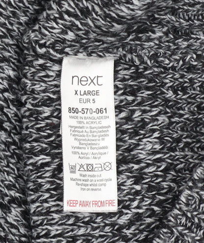 Next Men’s Grey Chunky Knit High Neck Button Jumper XL