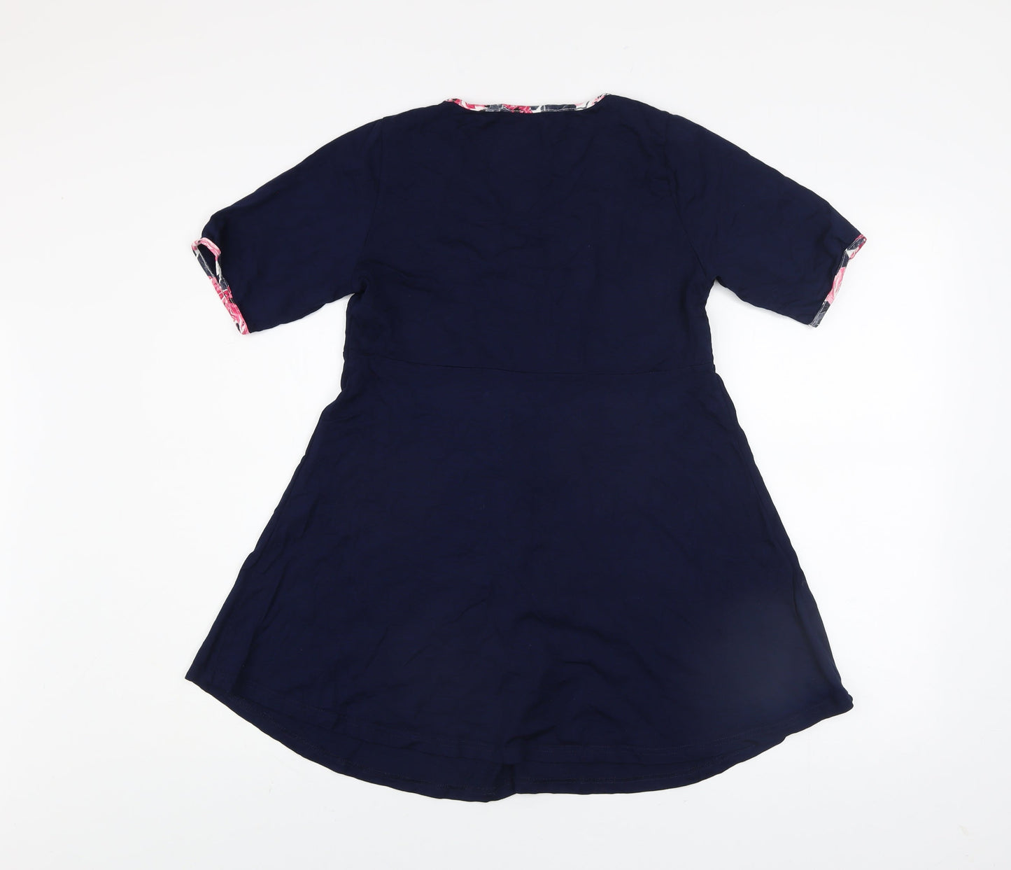 Womens UK Size XL Happy Mama Blue Wrap Blouse
