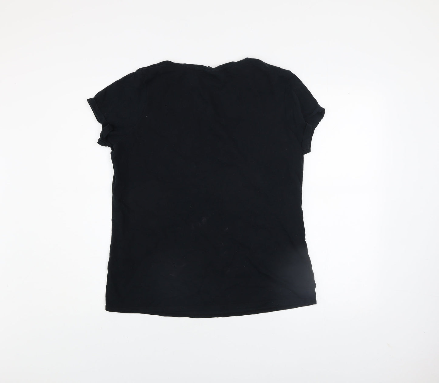 Womens UK Size 16 Harry Potter Black Basic T-Shirt