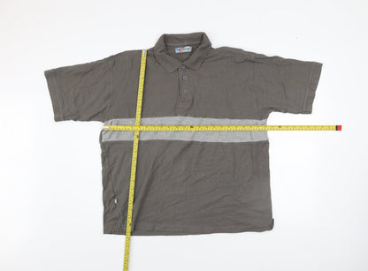 TOG24 Men's Grey XL Colourblock Cotton Polo Shirt