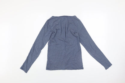 FatFace Women’s Blue Striped Long Sleeve Cotton Modal Top Size 6