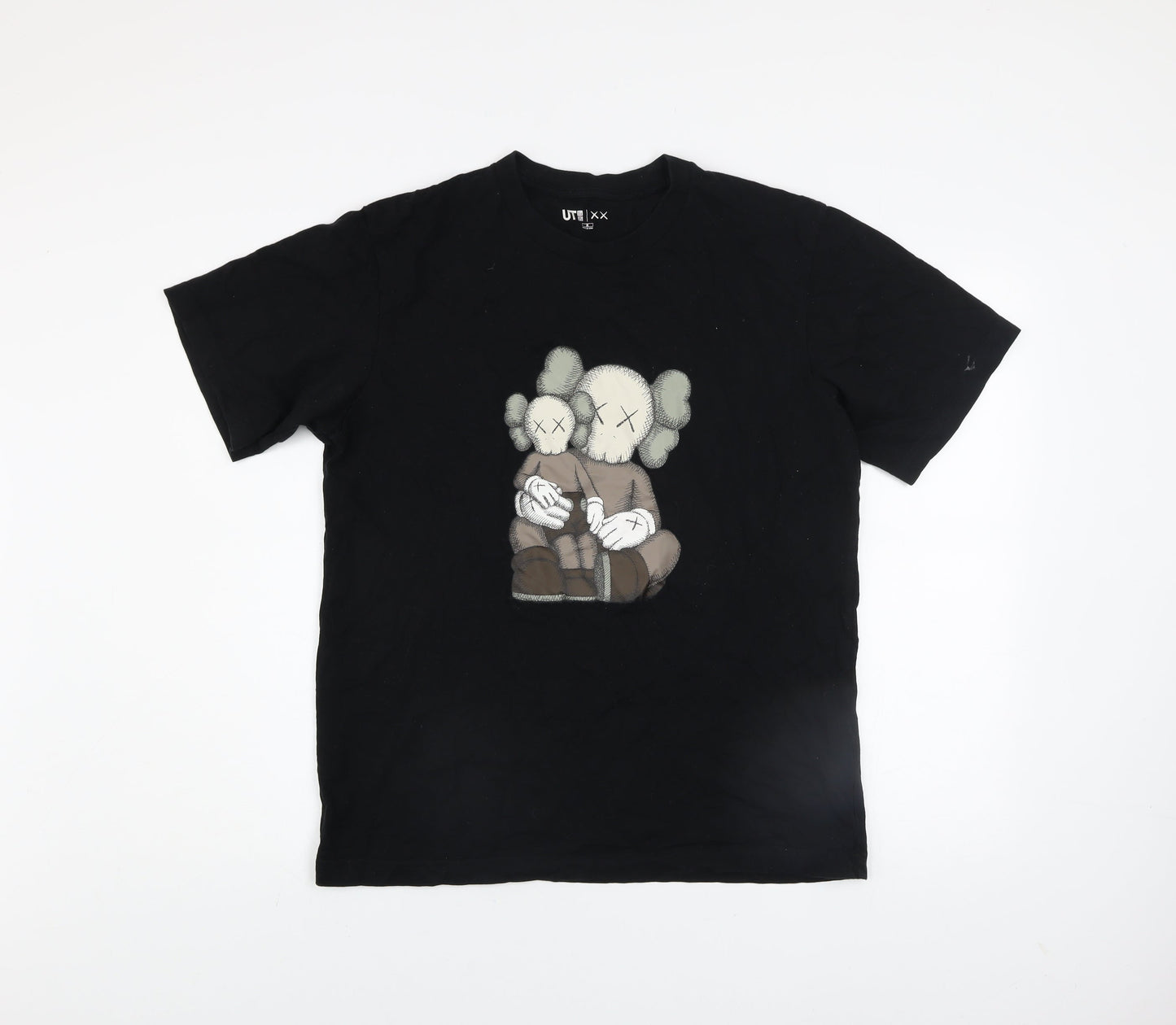 Uniqlo Men Black Graphic UT XX Cotton Crew Neck Short Sleeve T-Shirt M