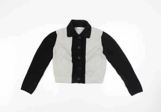 Womens UK Size S Zara Multicoloured Cardigan Jumper