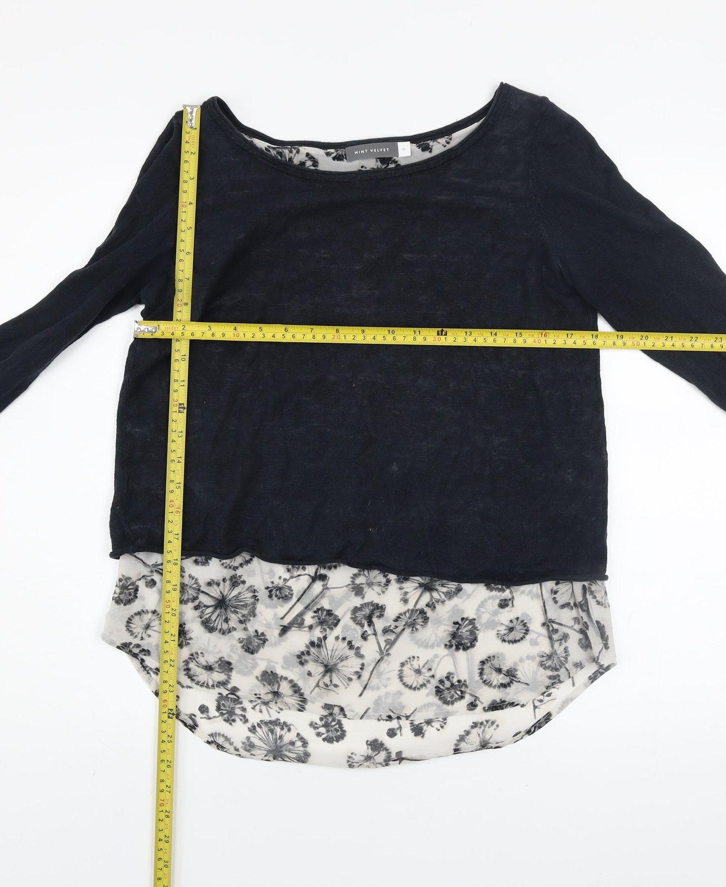 Womens UK Size 10 Mint Velvet Blue Pullover Jumper