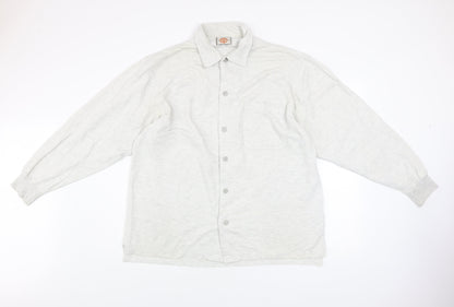 Department Clothing Men's Grey XL Cotton Long Sleeve Button-Up Shirt