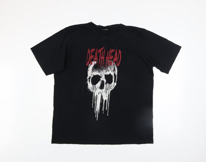 The Kooples Men's Black XL Skull Graphic Print T-Shirt