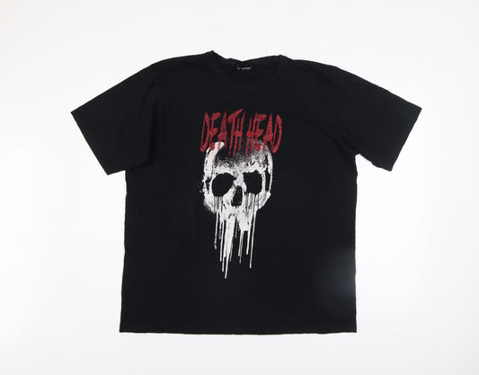 The Kooples Men's Black XL Skull Graphic Print T-Shirt