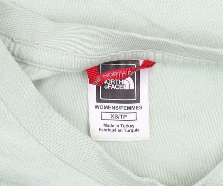 Womens UK Size XS The North Face Green Basic T-Shirt