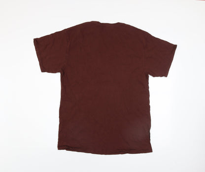 New Look Women's Brown Crew Neck Graphic T-Shirt Size 12