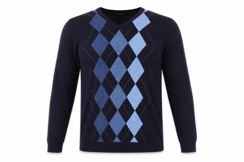 Mens UK Size L Claiborne Blue Pullover Jumper
