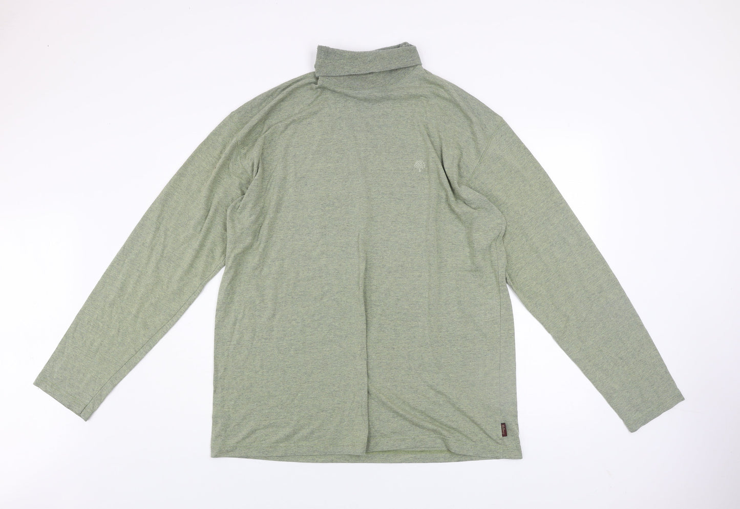 Mulberry Men’s Green Roll Neck Cotton Blend Pullover Jumper XL