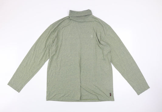 Mulberry Men’s Green Roll Neck Cotton Blend Pullover Jumper XL