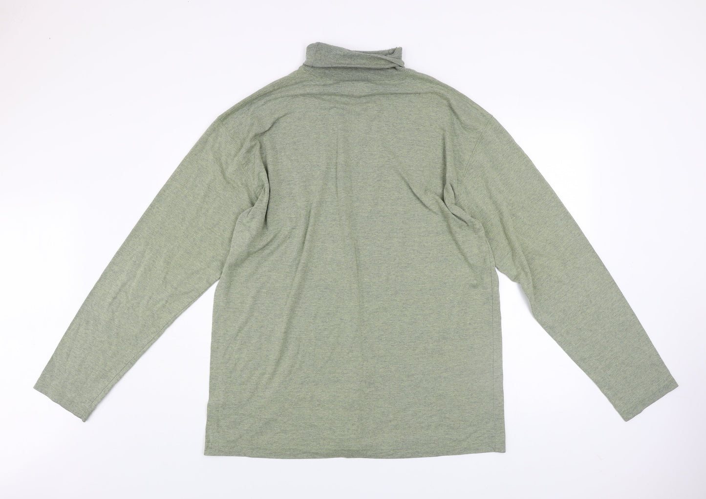 Mulberry Men’s Green Roll Neck Cotton Blend Pullover Jumper XL