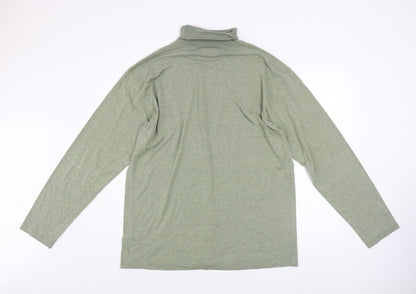 Mulberry Men’s Green Roll Neck Cotton Blend Pullover Jumper XL