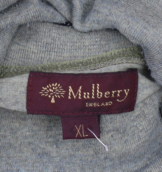 Mulberry Men’s Green Roll Neck Cotton Blend Pullover Jumper XL