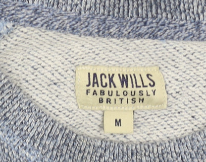 Jack Wills Mens Blue Cotton Crew Neck Pullover Jumper M