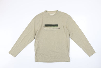 Rocha John Rocha Men's Beige Long Sleeve Cotton Blend Casual Top Size S