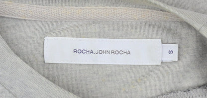 Rocha John Rocha Men's Beige Long Sleeve Cotton Blend Casual Top Size S