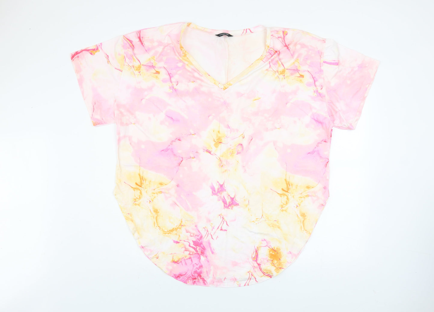 Womens UK Size 4XL CHICME Multicoloured Basic T-Shirt
