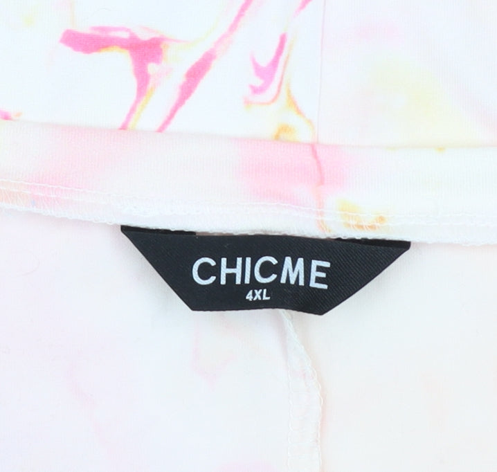 Womens UK Size 4XL CHICME Multicoloured Basic T-Shirt