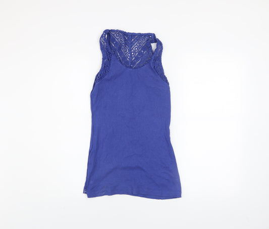 FatFace Women Blue Lace Camisole Tank Top Size 12