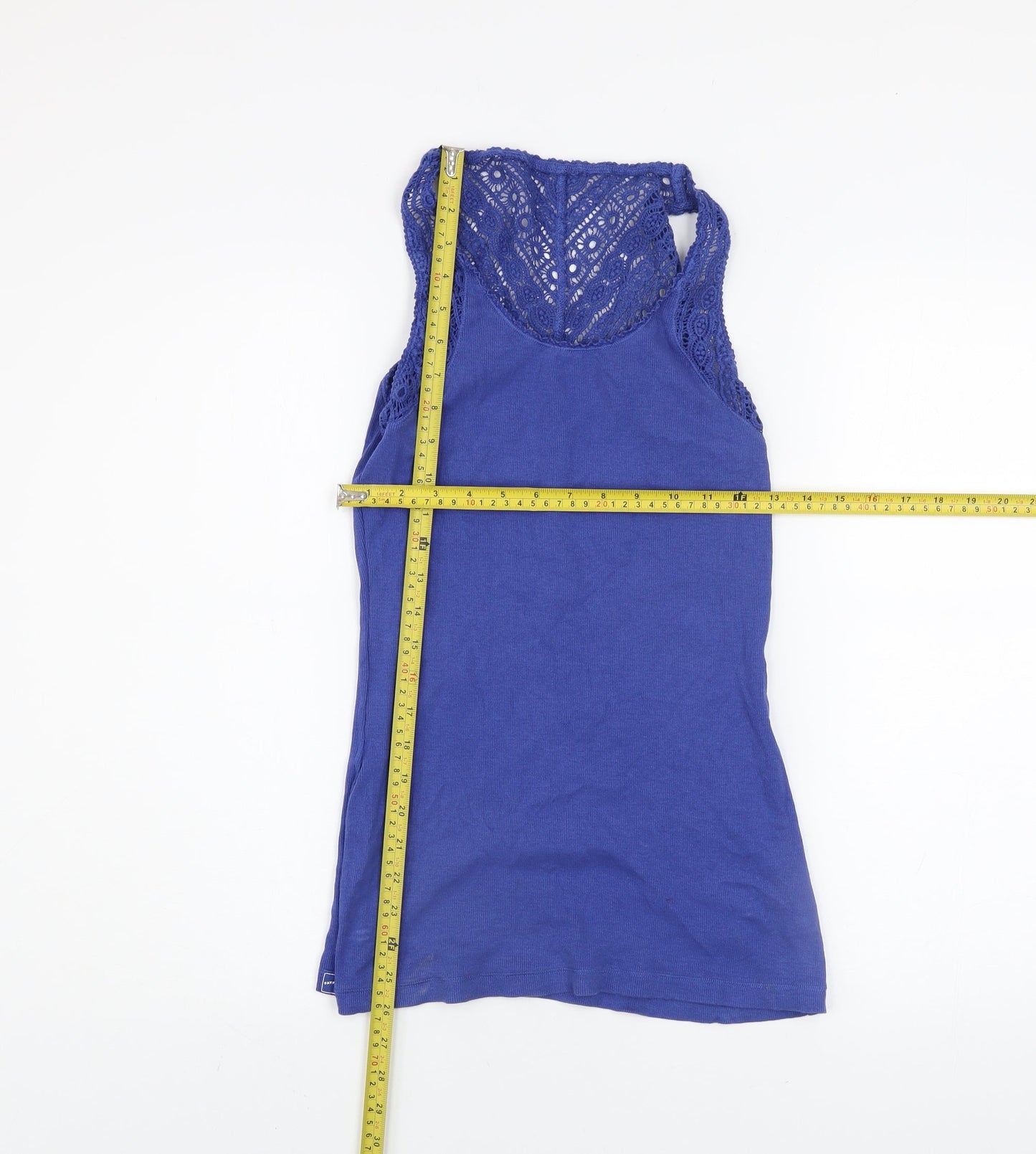 FatFace Women Blue Lace Camisole Tank Top Size 12