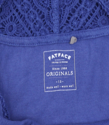 FatFace Women Blue Lace Camisole Tank Top Size 12