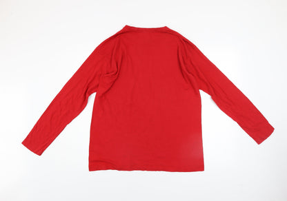 FK Official Red Pikachu Long Sleeve Cotton Anime Graphic Top Men’s M