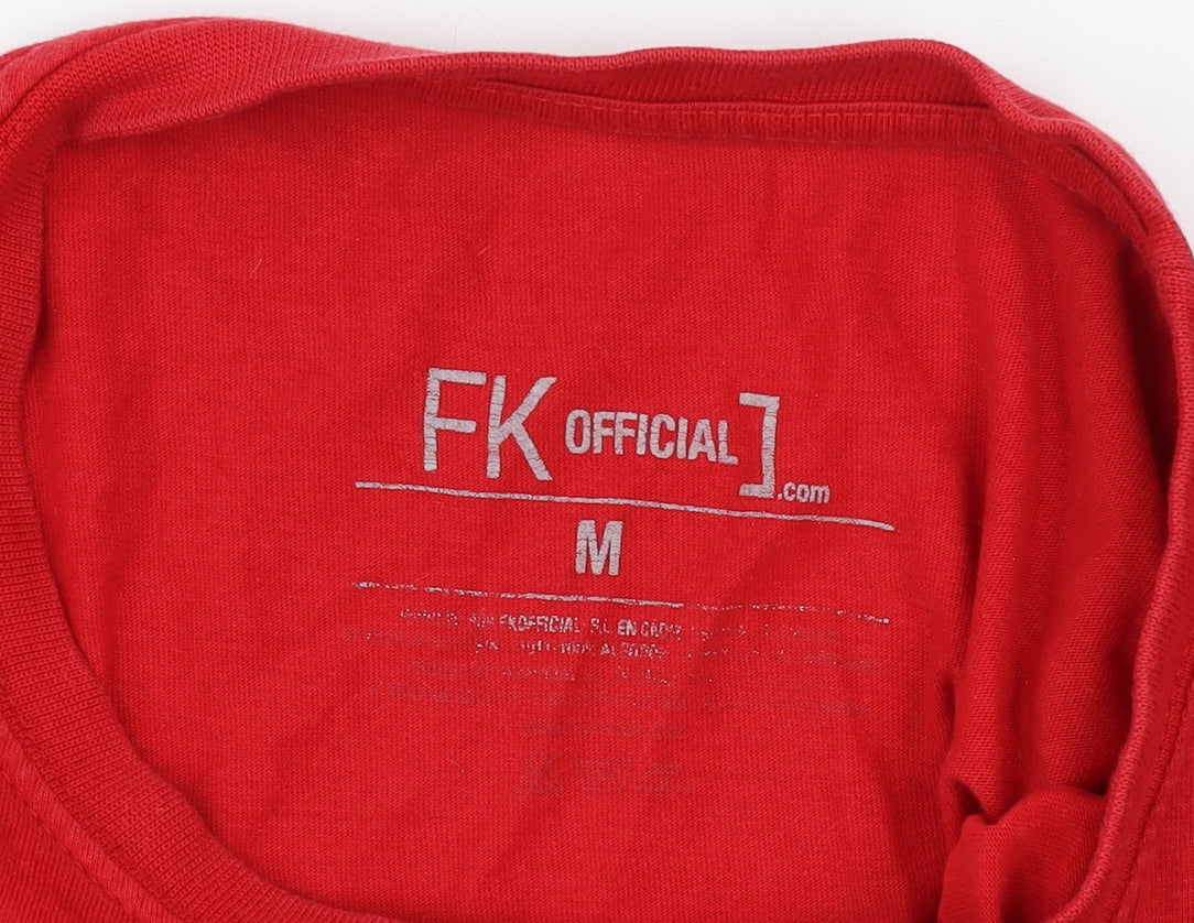 FK Official Red Pikachu Long Sleeve Cotton Anime Graphic Top Men’s M