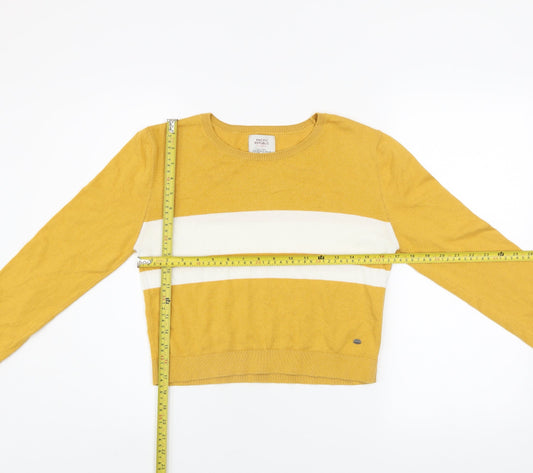 Womens UK Size 12 Pull&Bear Yellow Pullover Jumper
