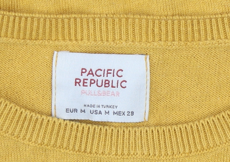 Womens UK Size 12 Pull&Bear Yellow Pullover Jumper