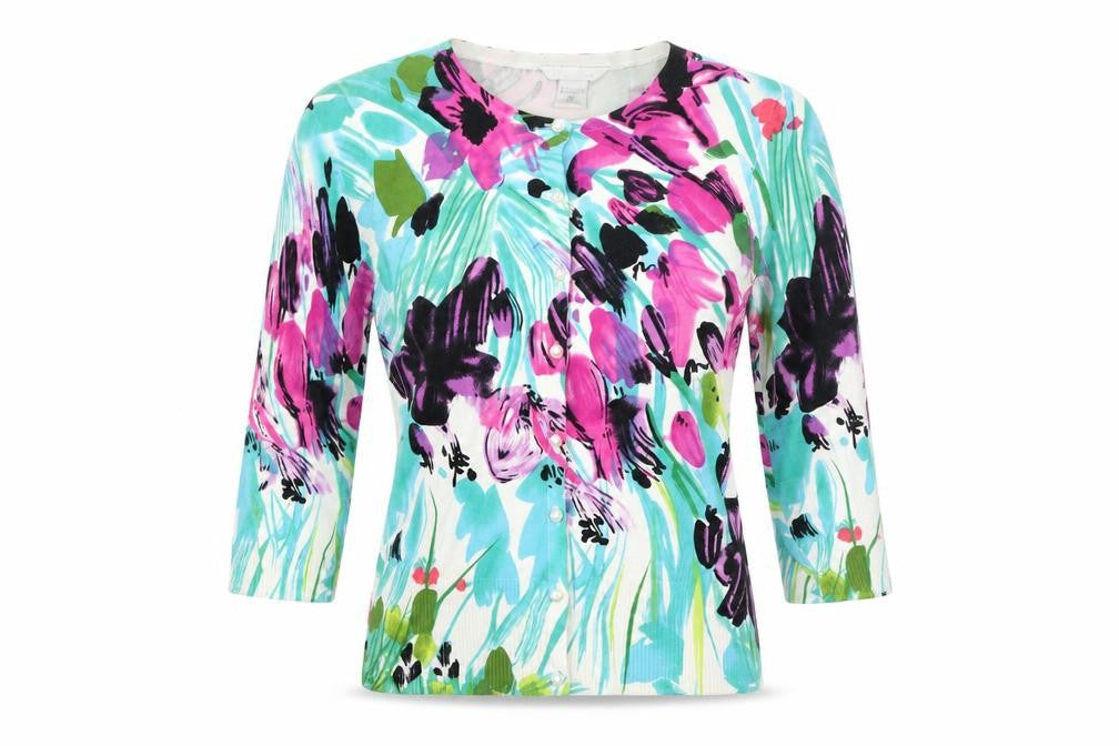 Womens UK Size M Nygard Collection Multicoloured Cardigan Jumper