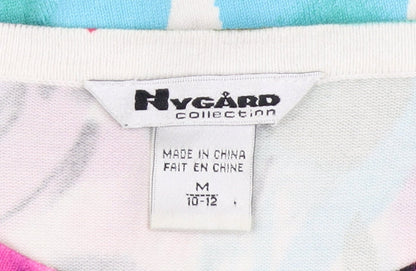 Womens UK Size M Nygard Collection Multicoloured Cardigan Jumper