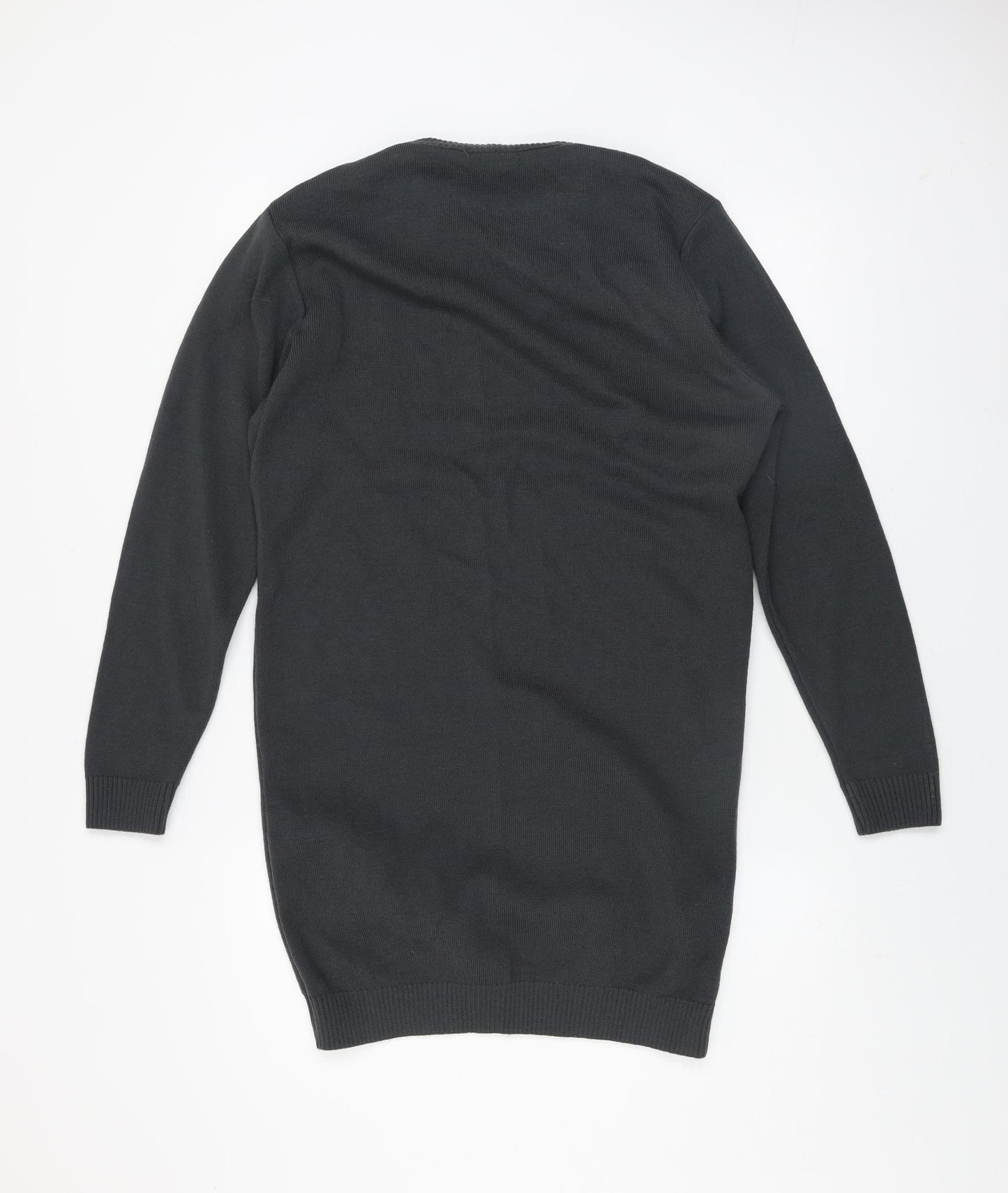 boohoo Women Black S Jumper Dress Santa Baby Christmas Knit