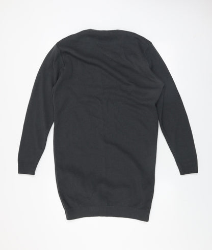 boohoo Women Black S Jumper Dress Santa Baby Christmas Knit