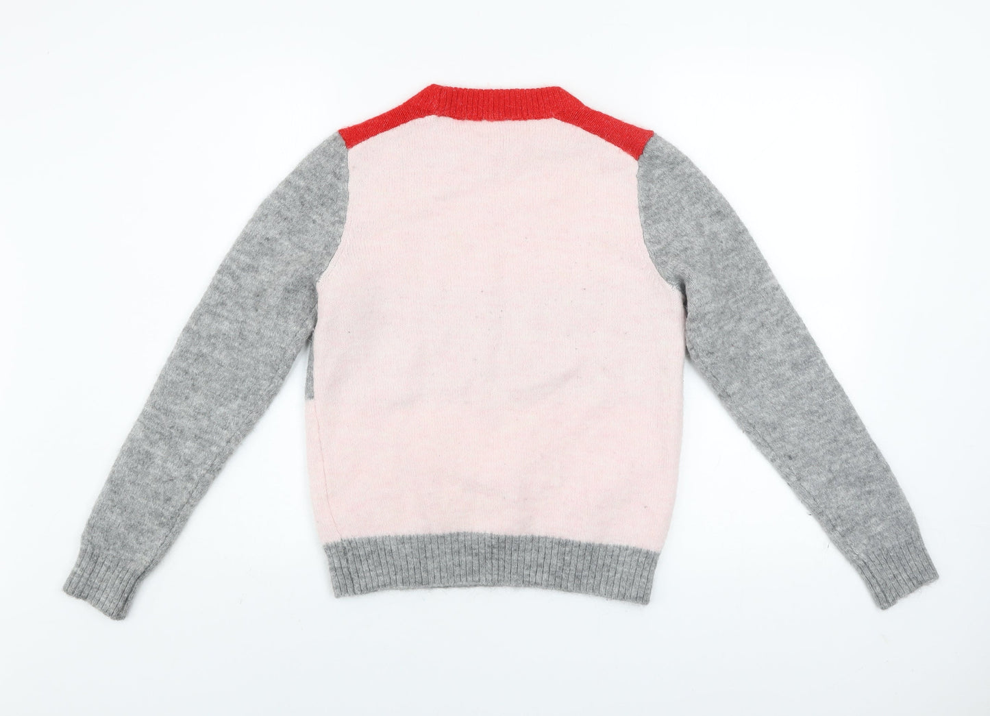 Jack Wills Women’s Multicoloured Crew Neck Striped Wool Blend Jumper Size 6