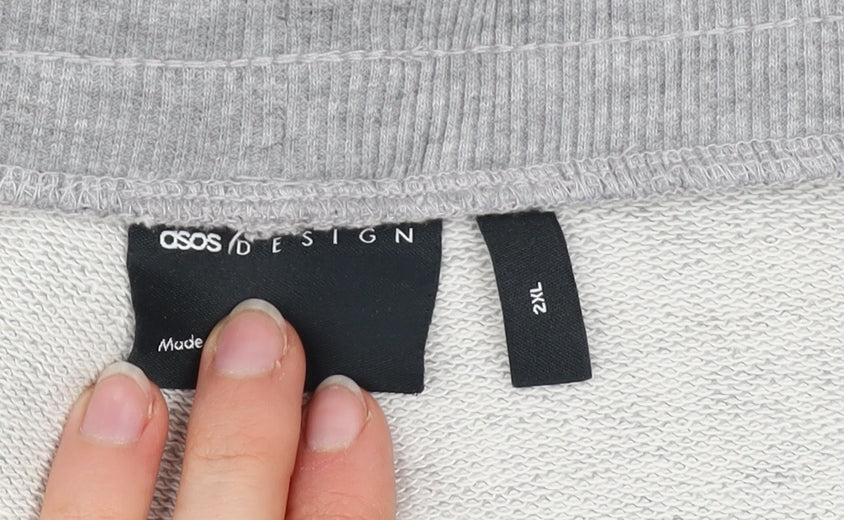 ASOS DESIGN Men's Grey 2XL Jogger Sweatpants Tapered Fit