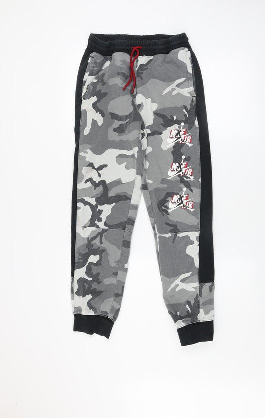 Jordan Boys Grey Camouflage Jogger Trousers 13-15 Years Elastic Waist