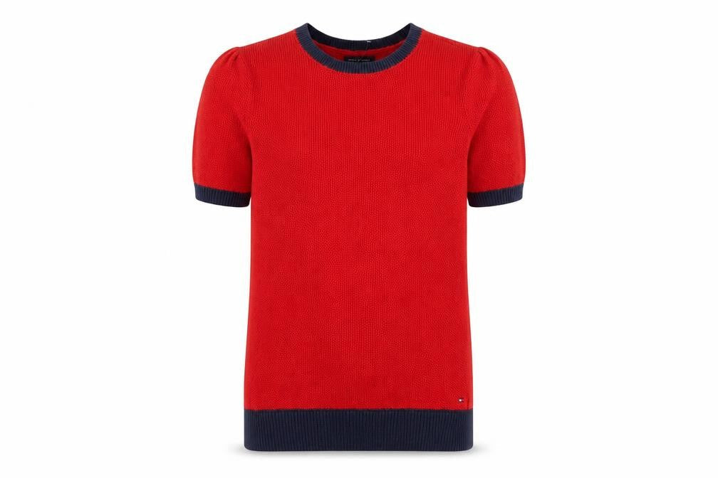 Mens UK Size M Tommy Hilfiger Red Pullover Jumper