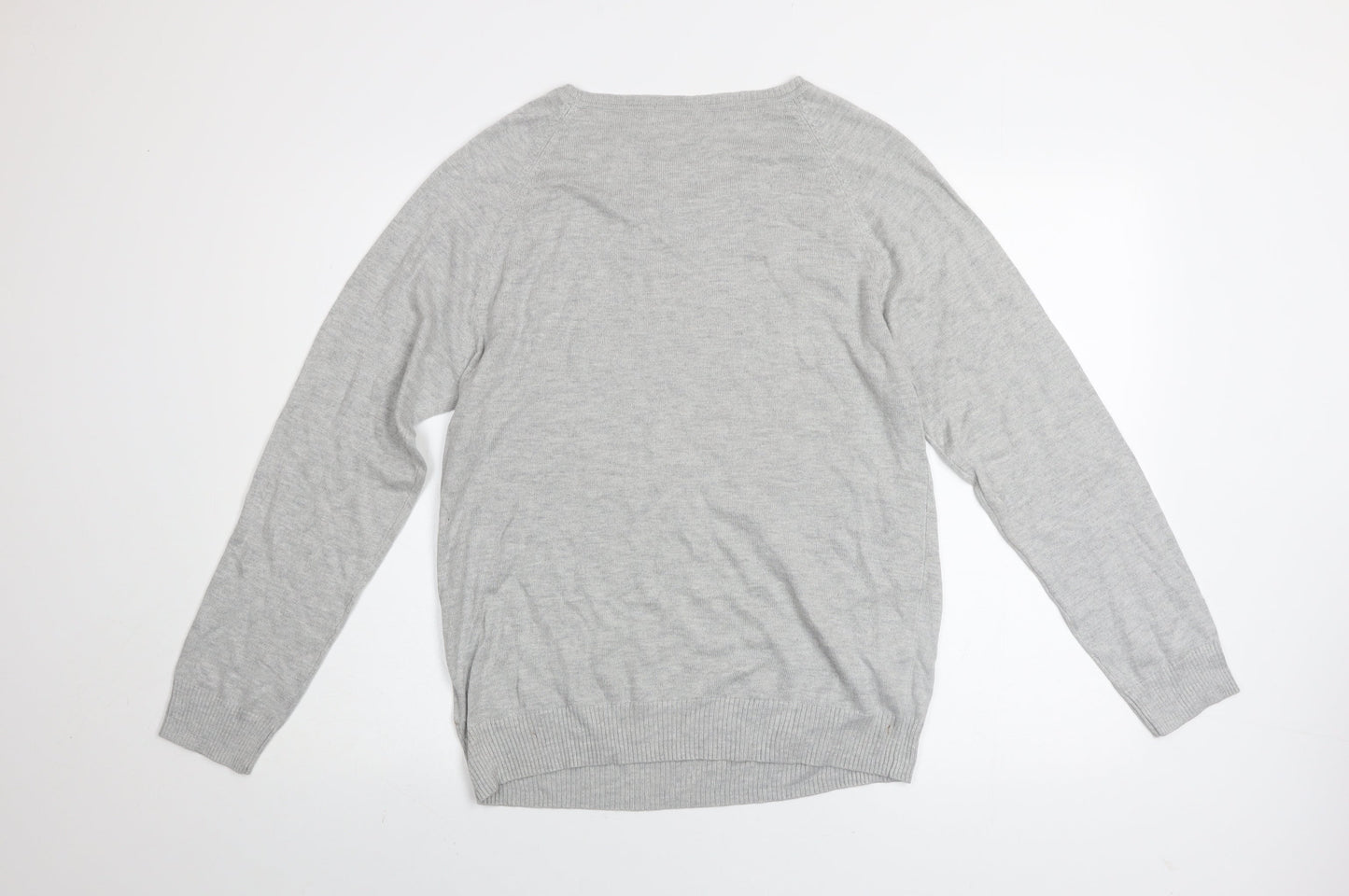 Linea Women Grey Snowflake Pullover Jumper Size L Winter Knit