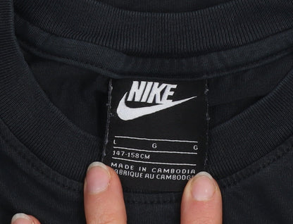 Boys UK Size 158 Nike Black Basic T-Shirt