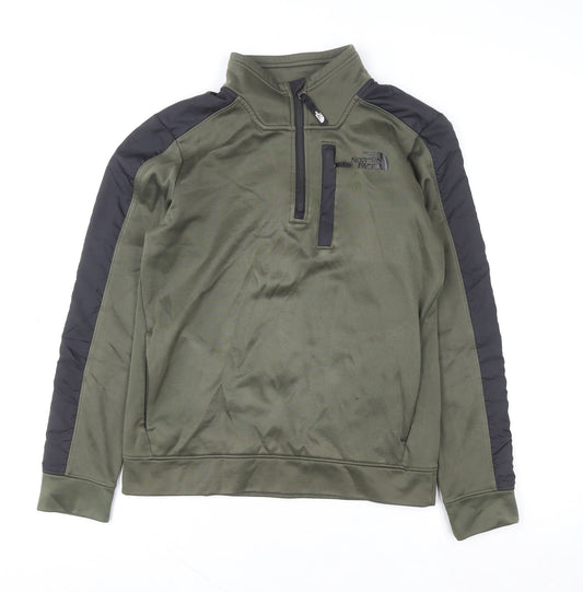 The North Face Boys Green XL Fleece Active Jacket with 1/4 Zip