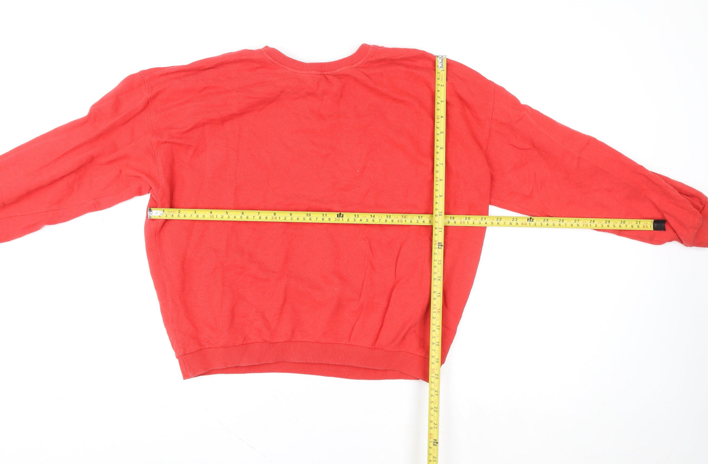 Womens UK Size S In Other Words Red Pullover Sweatshirt