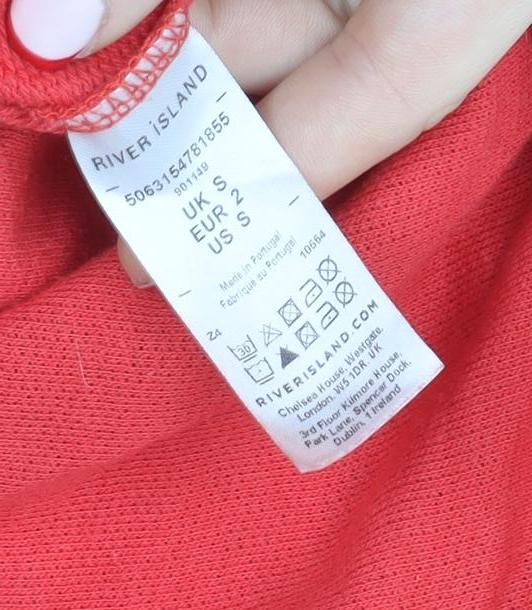 Womens UK Size S In Other Words Red Pullover Sweatshirt