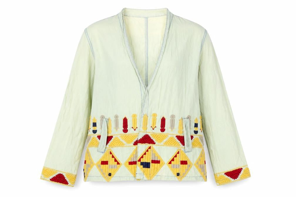 Womens UK Size S Emory Park Green Kimono Coat