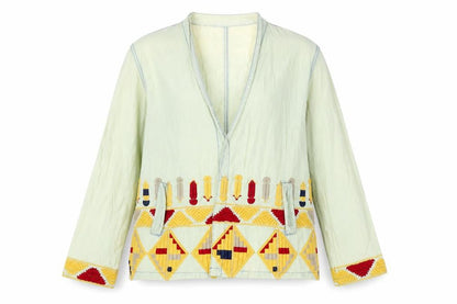 Womens UK Size S Emory Park Green Kimono Coat