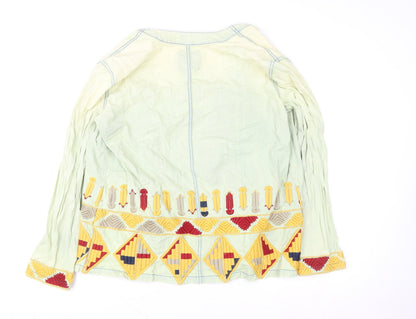 Womens UK Size S Emory Park Green Kimono Coat