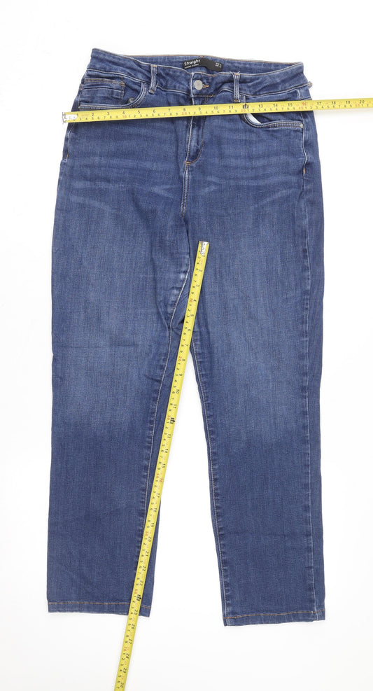 Dunnes Stores Women's Blue Straight Leg Jeans Size 14