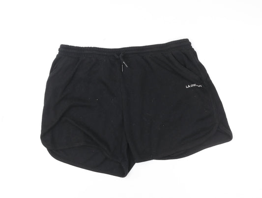 LA Gear Womens Black Size 16 Athletic Jersey Shorts