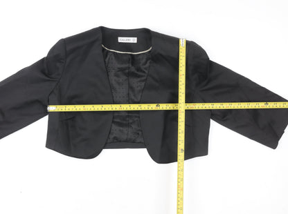 Womens UK Size 10 Gallery Black Basic Jacket